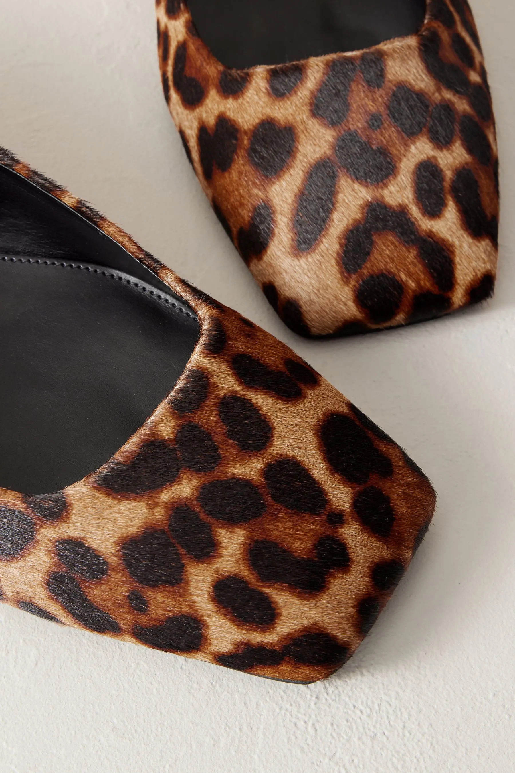 LEOPARDO  SIGNATURE LEATHER SQUARE TOE MARY JANE SHOES