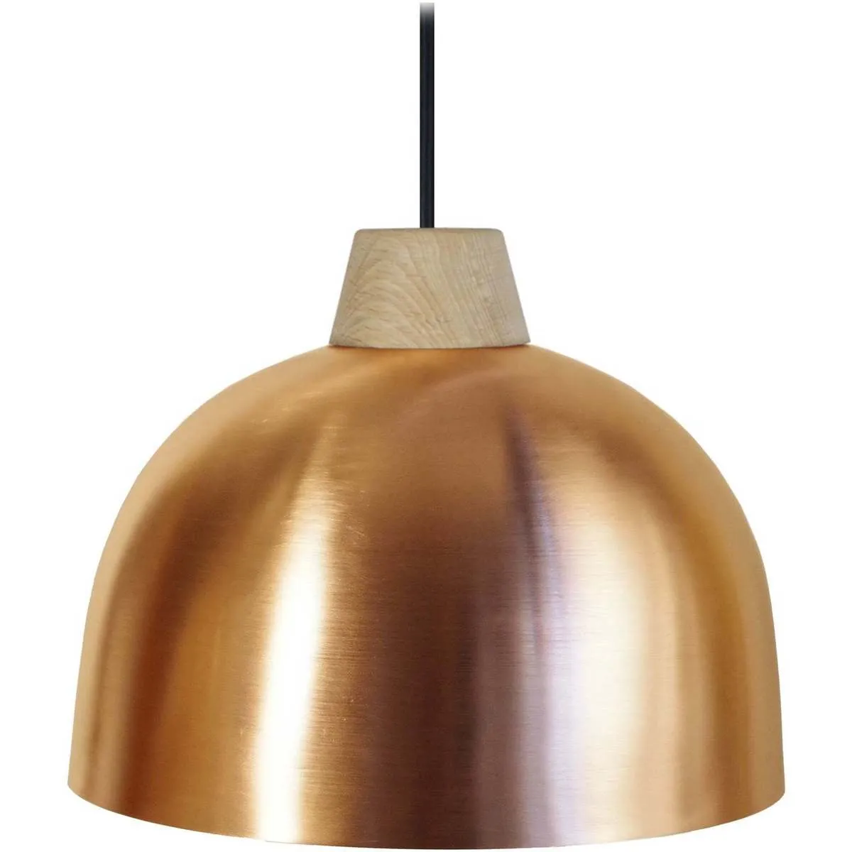 Lámpara colgante redondo metal natural y cobre