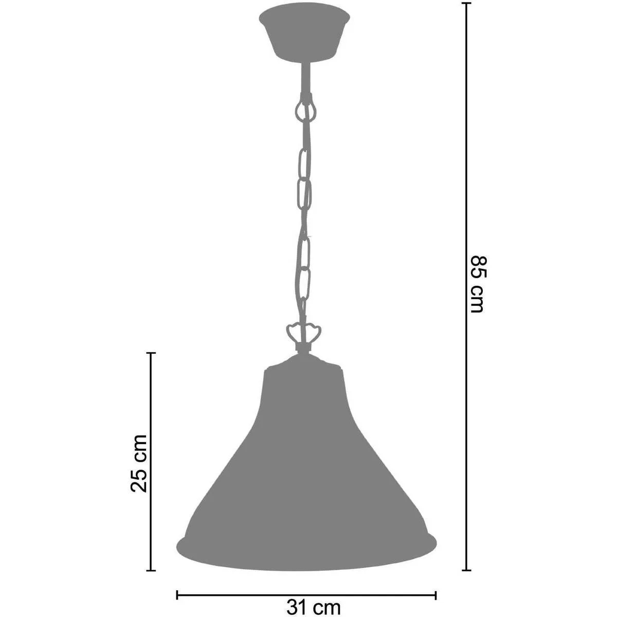 Lámpara colgante redondo metal turquesa