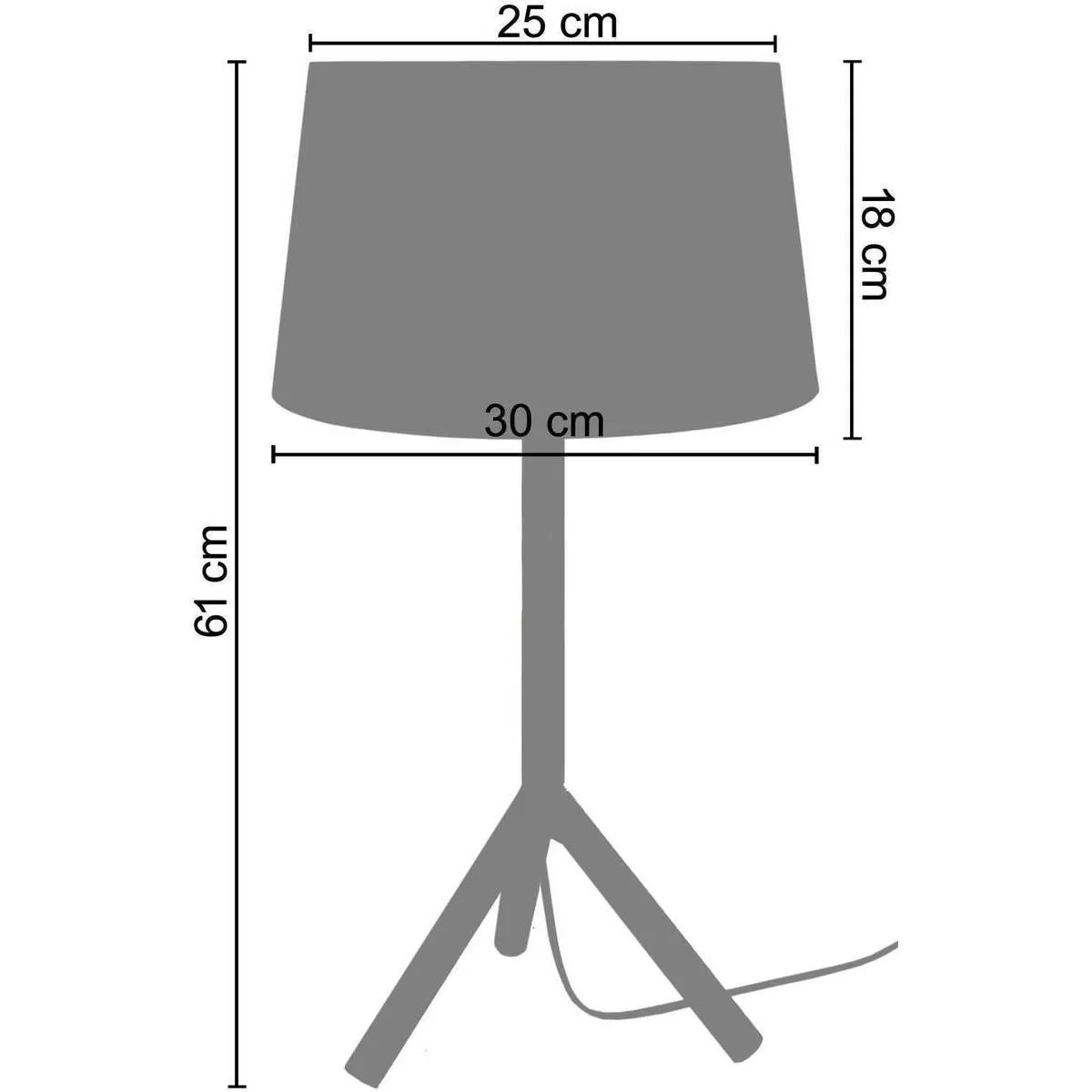 Lámpara de Mesa redondo madera natural y topo