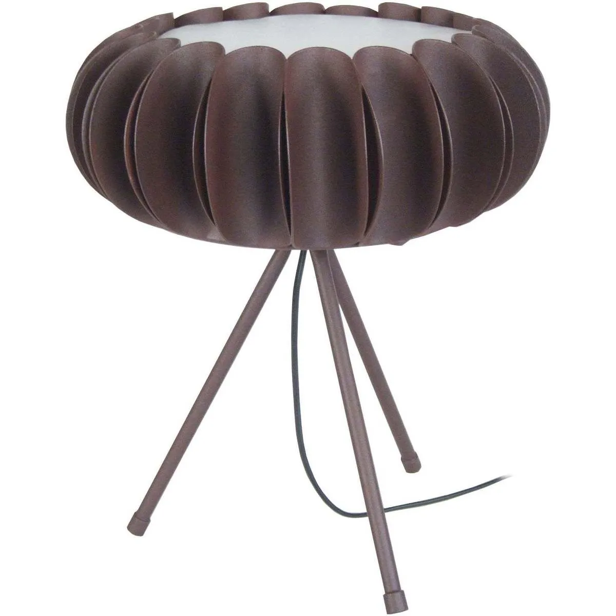 Lámpara de Mesa redondo metal castaño