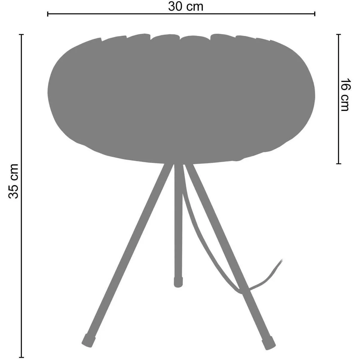 Lámpara de Mesa redondo metal castaño