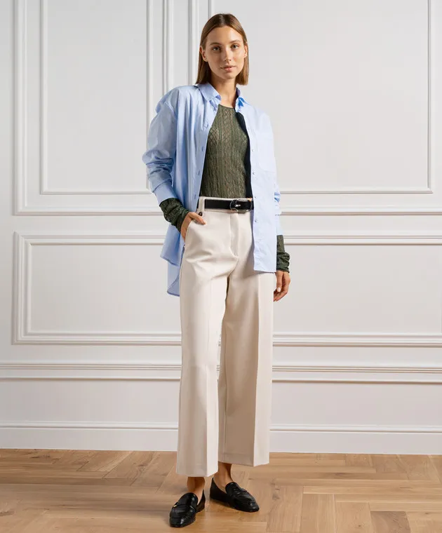 Max & Co White pants with a high fit