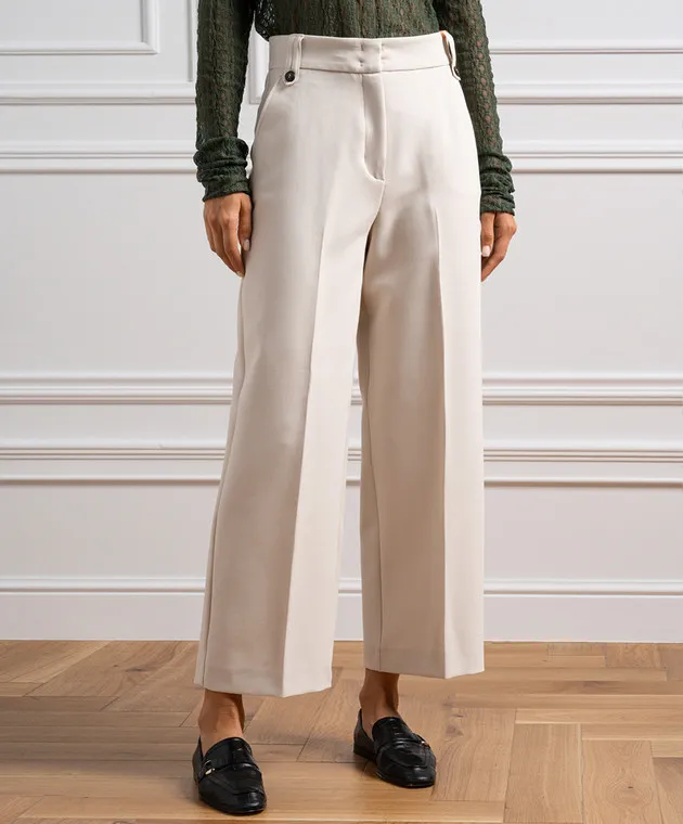 Max & Co White pants with a high fit