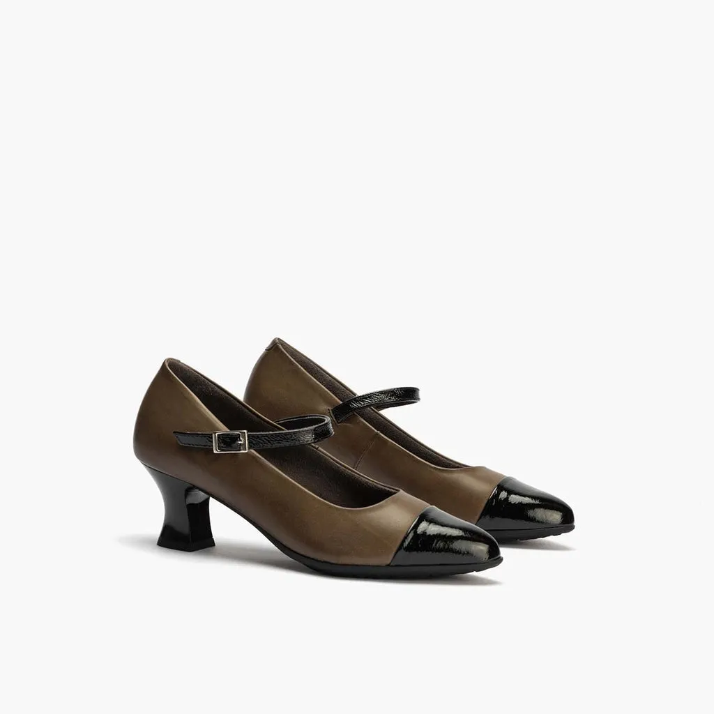 Mercedes Combinado Napa de mujer color kaki