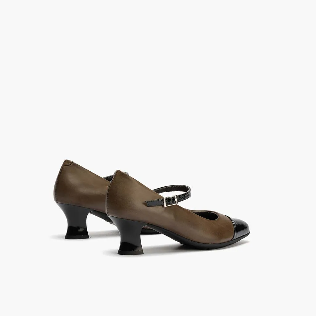 Mercedes Combinado Napa de mujer color kaki