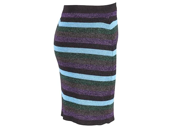 Minifalda de punto con purpurina en viscosa multicolor de Miu Miu Impresión de pitón 