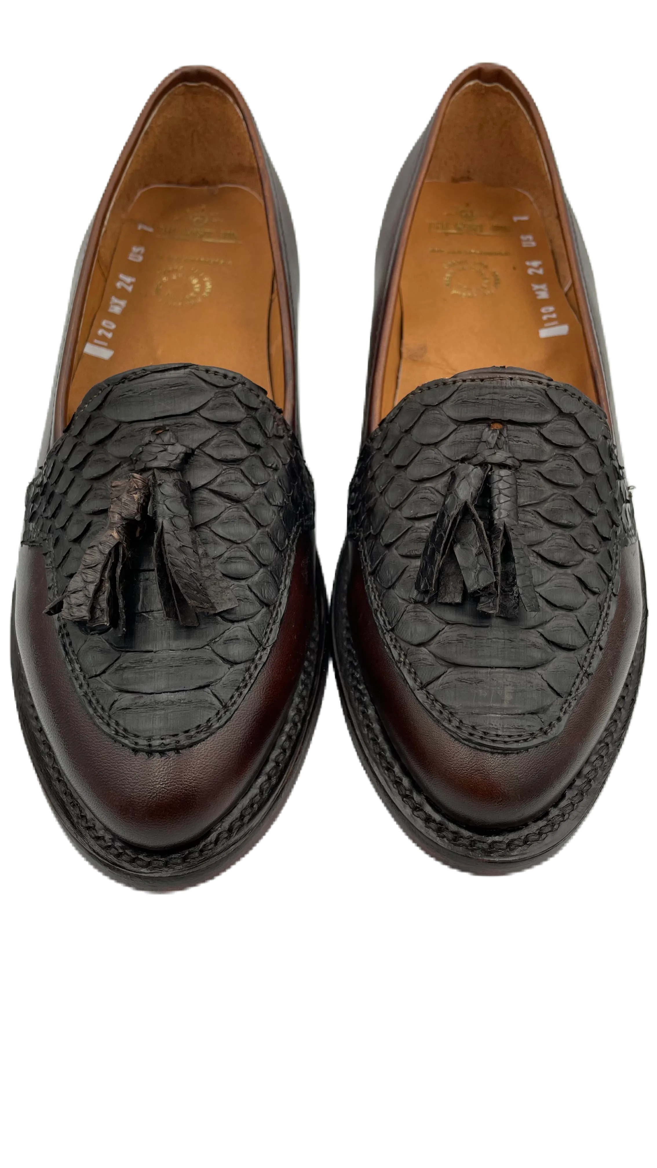 Mocasín para dama piel de pitón y res Tokio
