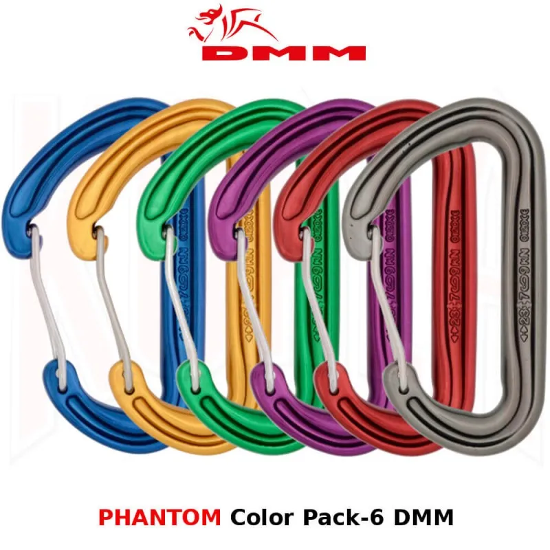 MOSQUETON ALUMINIO PHANTOM COLOR PACK6 DMM