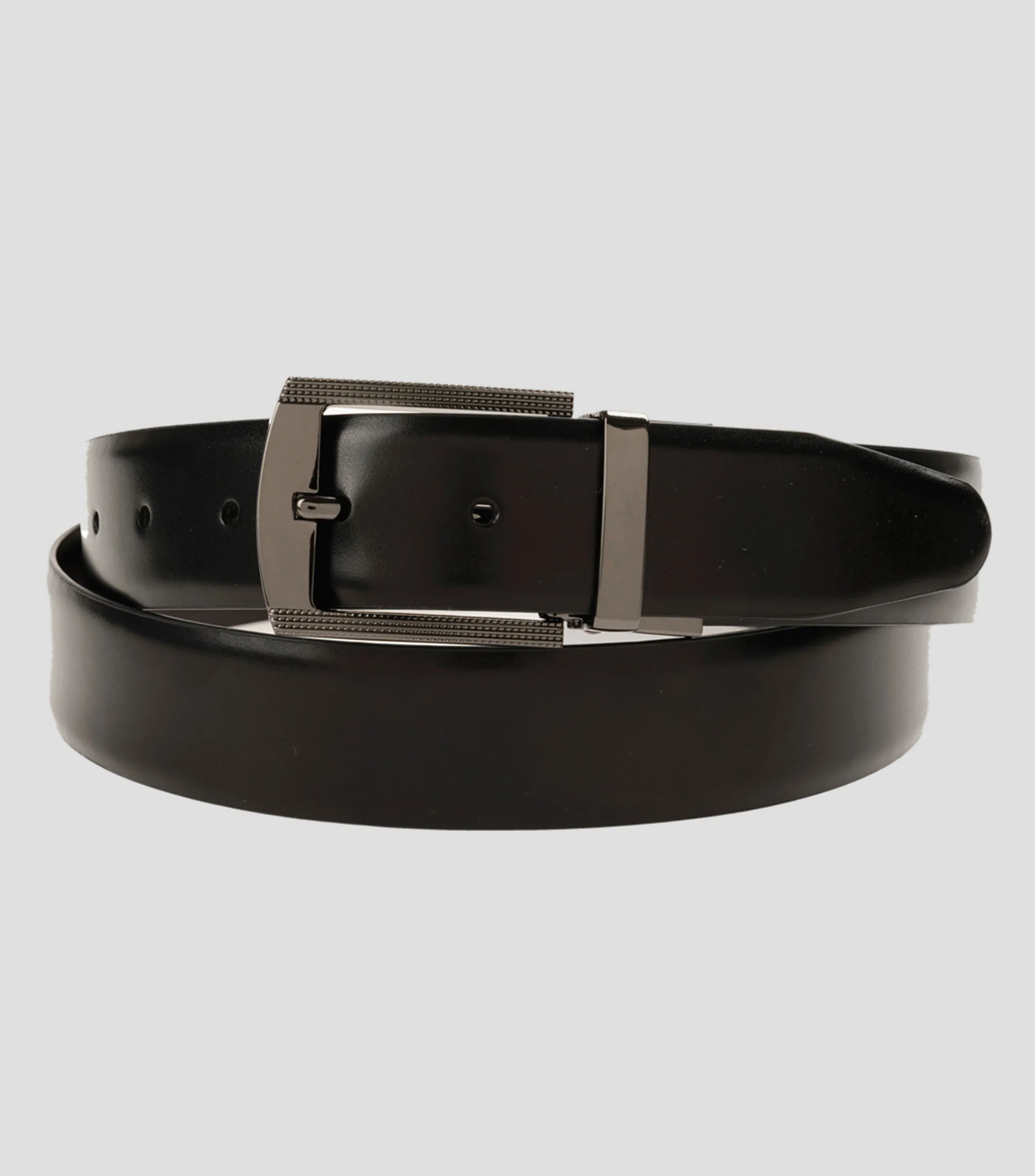 Perry Ellis Cinturón en piel negra Hombre