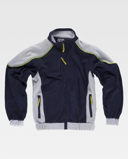 Polar linea 5 con cremallera Marino Gris Claro