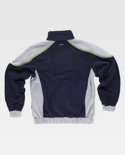 Polar linea 5 con cremallera Marino Gris Claro