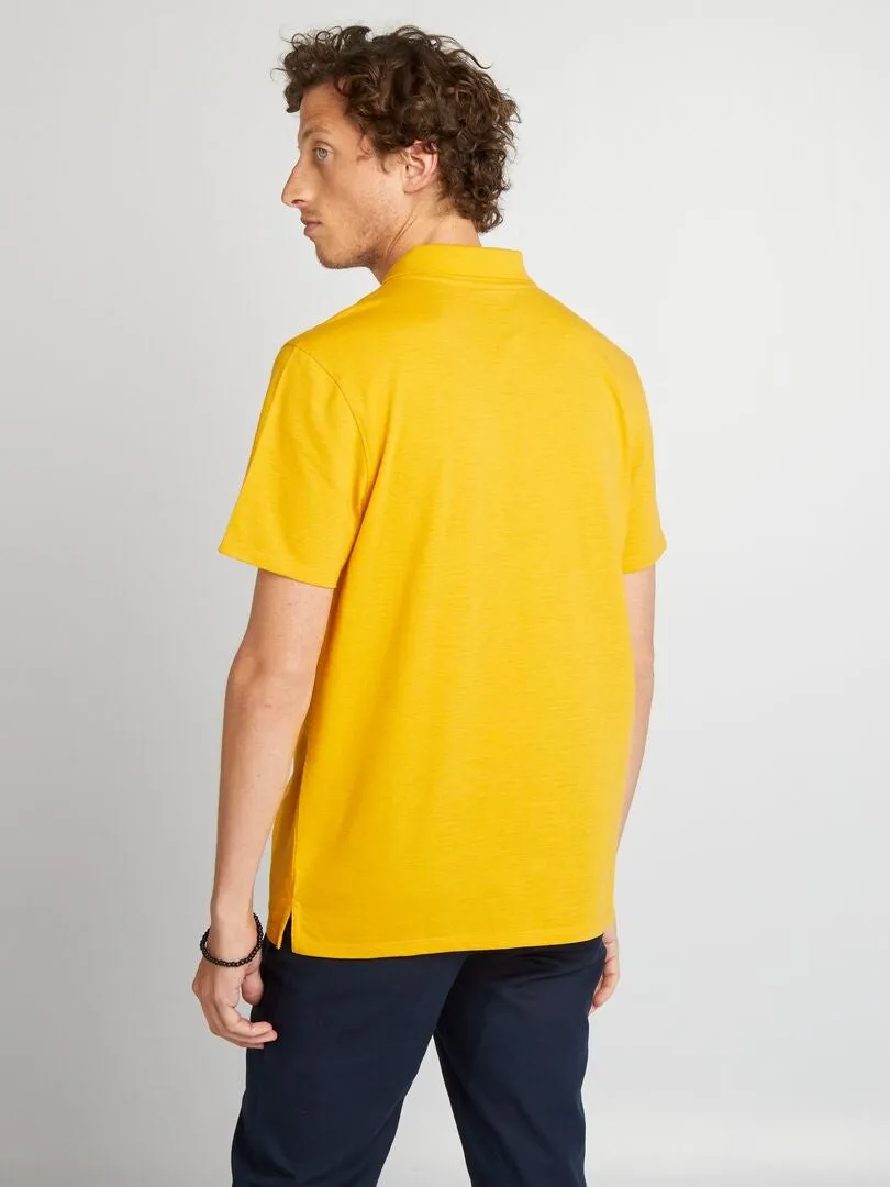 POLO DE MANGA CORTA REGULAR FIT  AMARILLO
