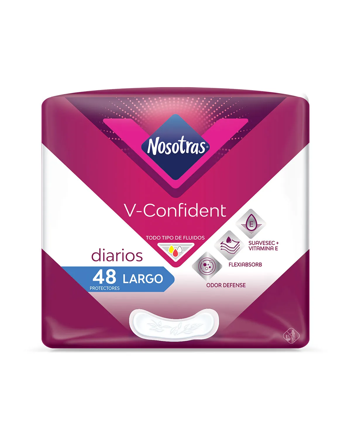 PROTECTORES NOSOTRAS VCONFIDENT LARGO X 48UND