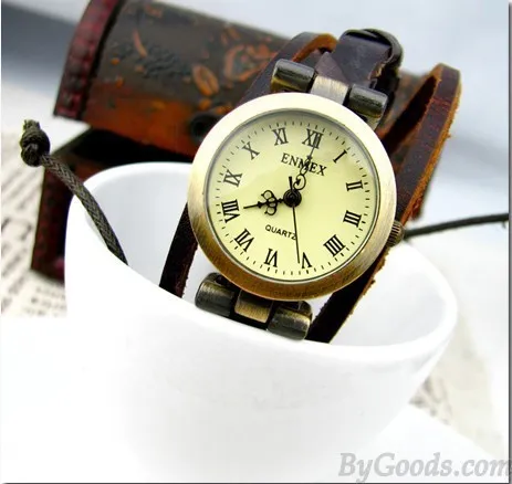 Rope winding strap elegant ladies leather hand rope Watch
