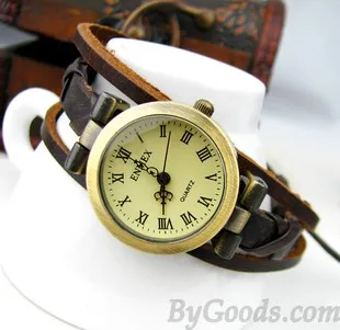 Rope winding strap elegant ladies leather hand rope Watch