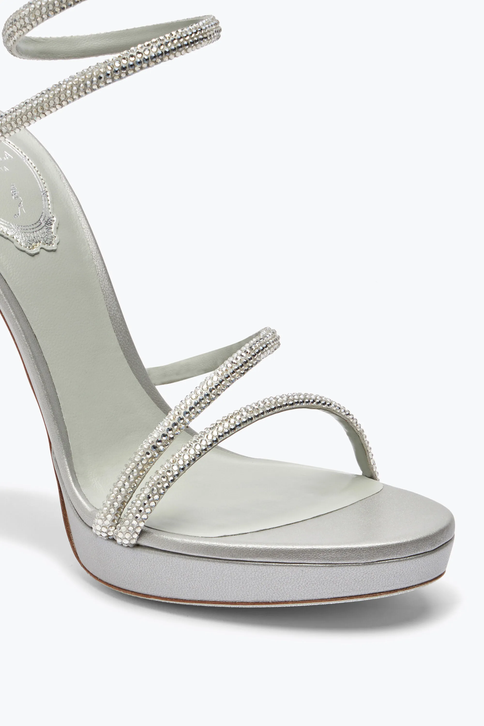 Sandalia con plataforma Margot plateada 120