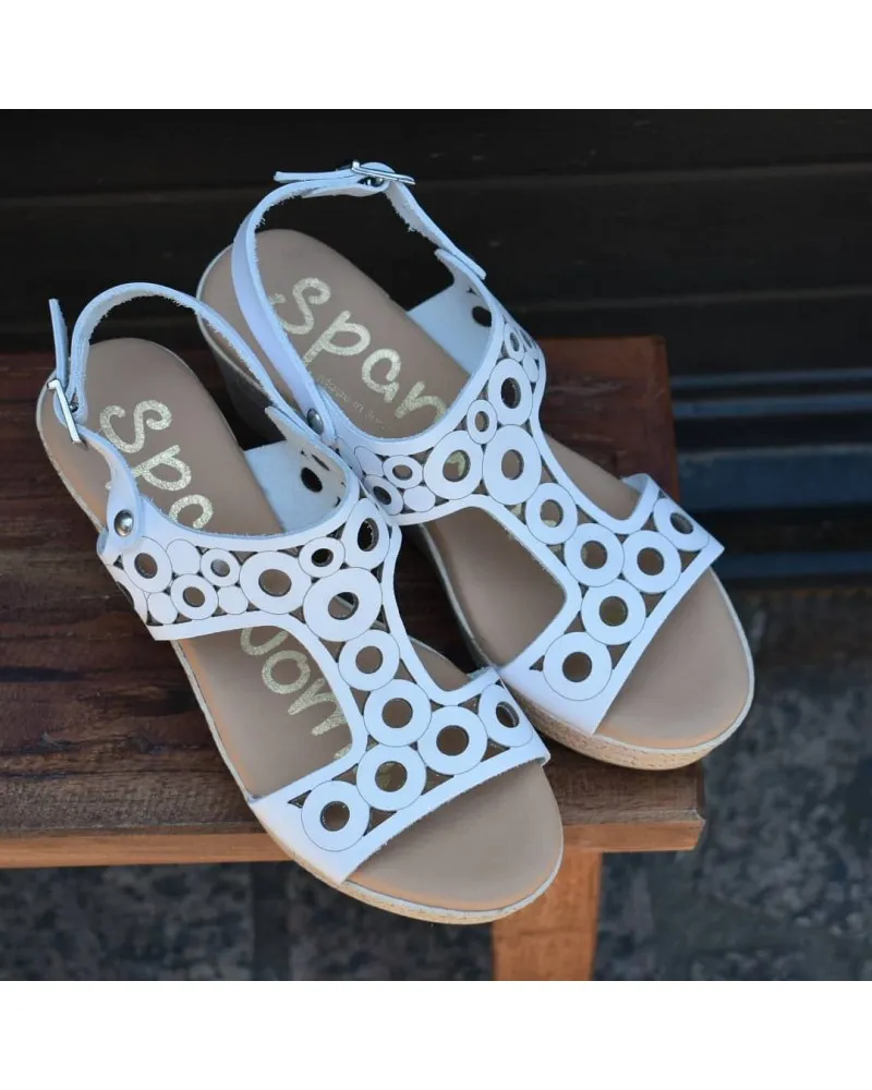 Sandalia de piel con plataforma SANDALS 4705
