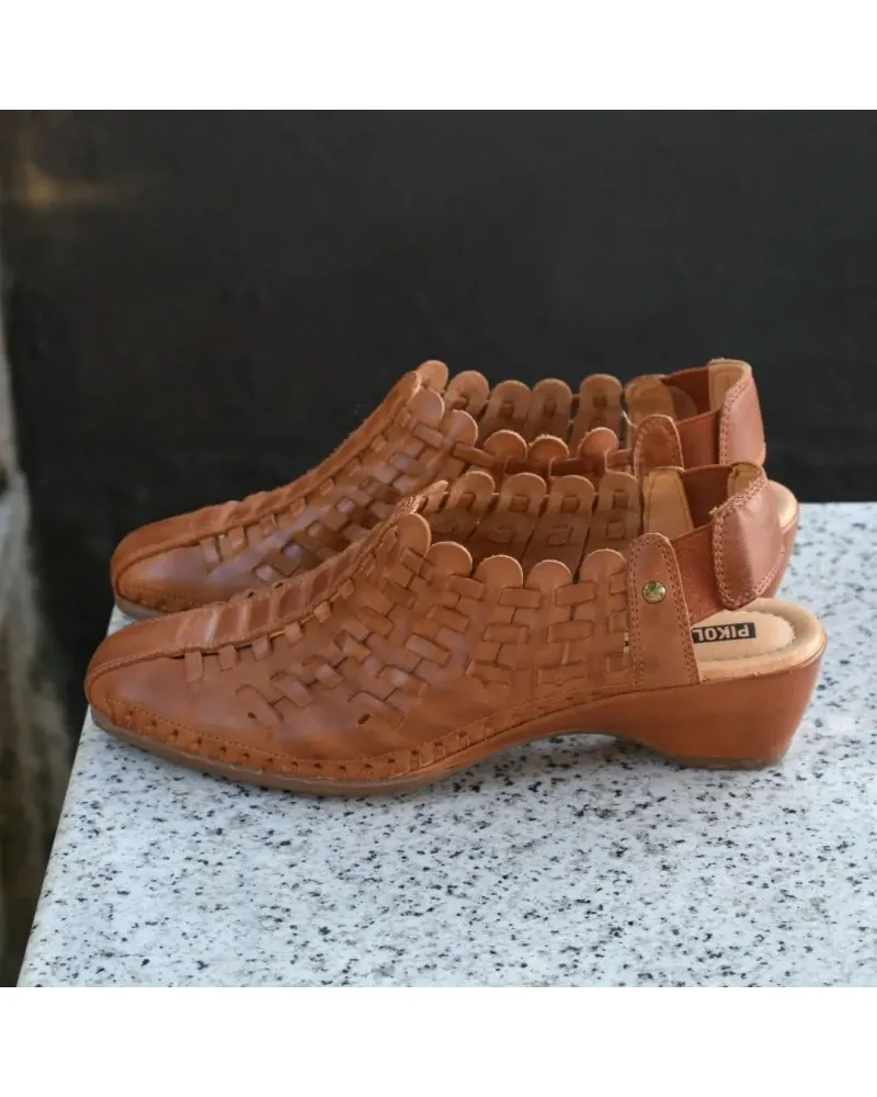 Sandalia OUTLET pikolinos TRENZADA 1553 romana Brandy