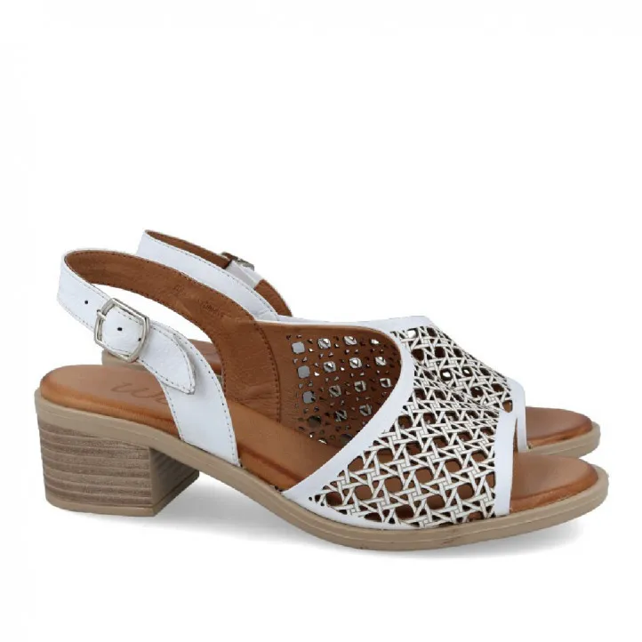 SANDALIA PIEL TROQUELADA W&F JAIPUR E212161 A4 WALK AND FLY