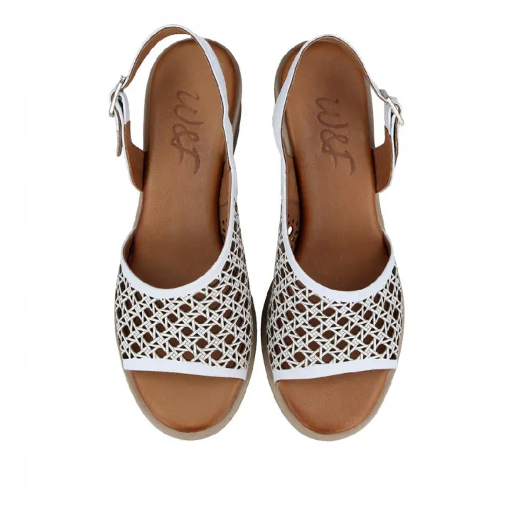 SANDALIA PIEL TROQUELADA W&F JAIPUR E212161 A4 WALK AND FLY