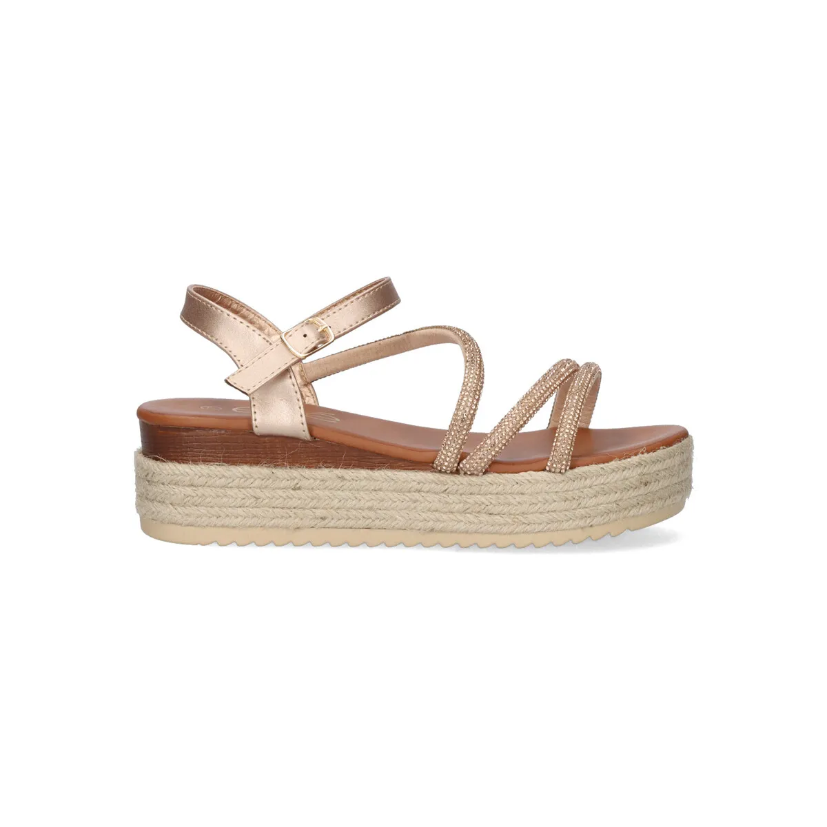 SANDALIA PLATAFORMA WF358472 STRASS ROSE GOLD