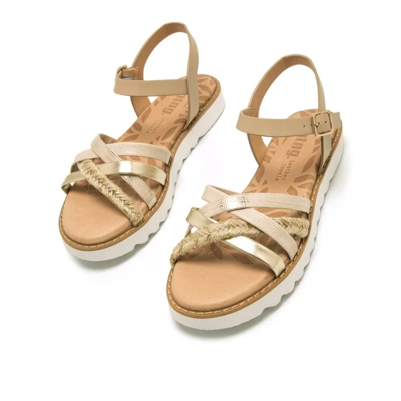 Sandalias Casual de Mujer MTNG KLEIN L Oro 56988
