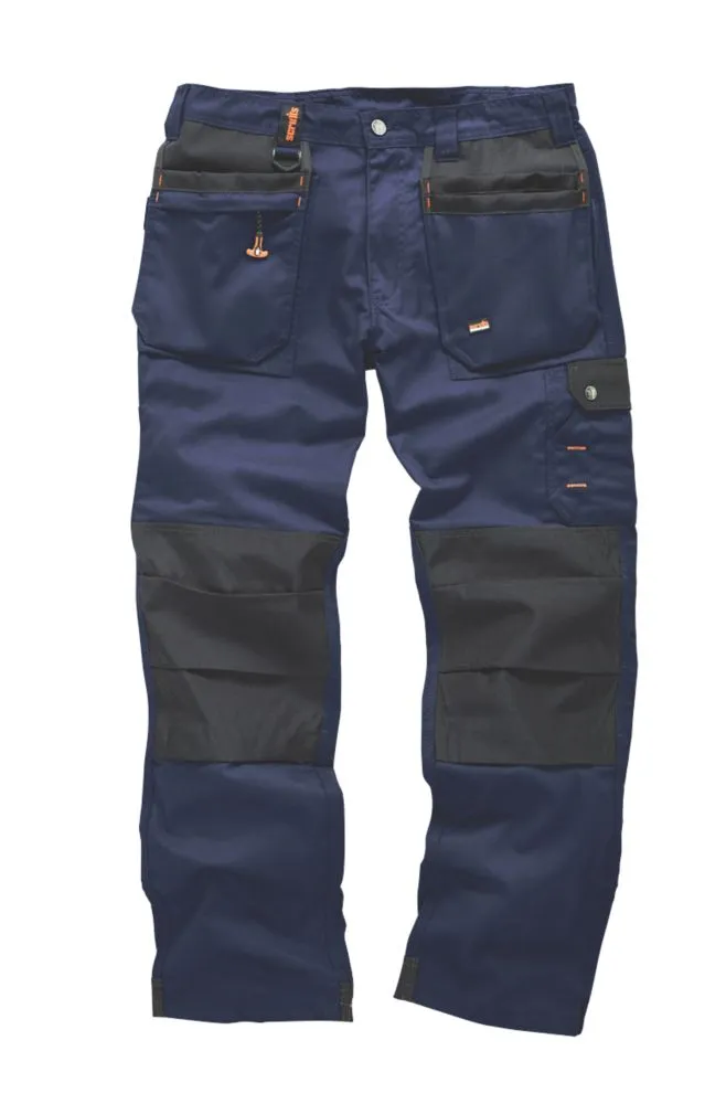 Scruffs Worker Plus, pantalón, azul marino/negro (cintura 38