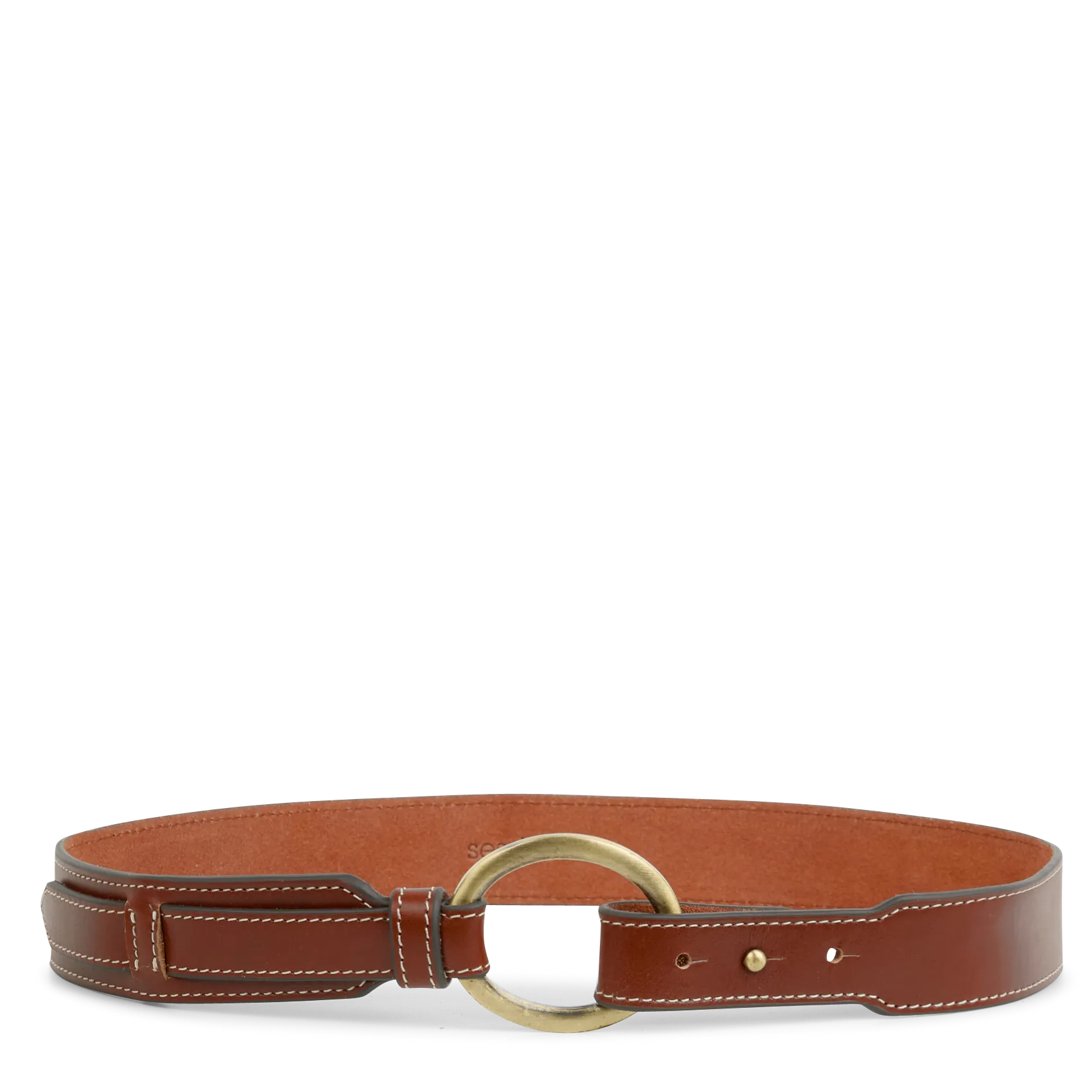 SESSUN ANTONINO   100 PIEL, HEBILLA CON FORMA DE JOYA, LONGITUD: 3,4 CM. HECHO EN ITALIA. EN MARRON