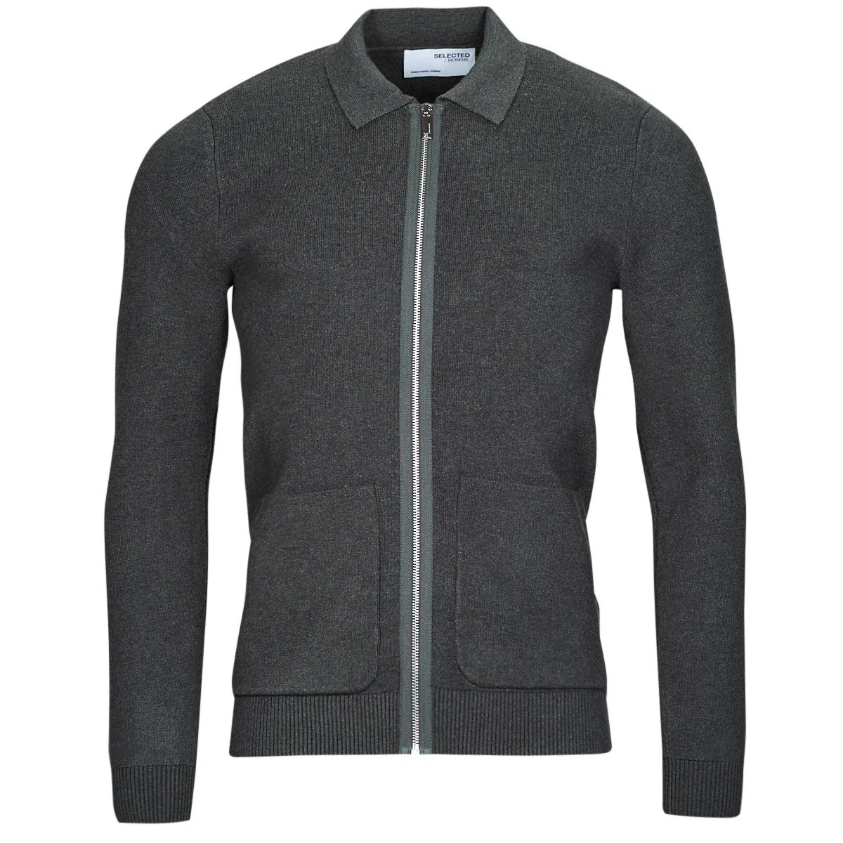 SLHTORONTO LS KNIT ZIP UP SHIRT