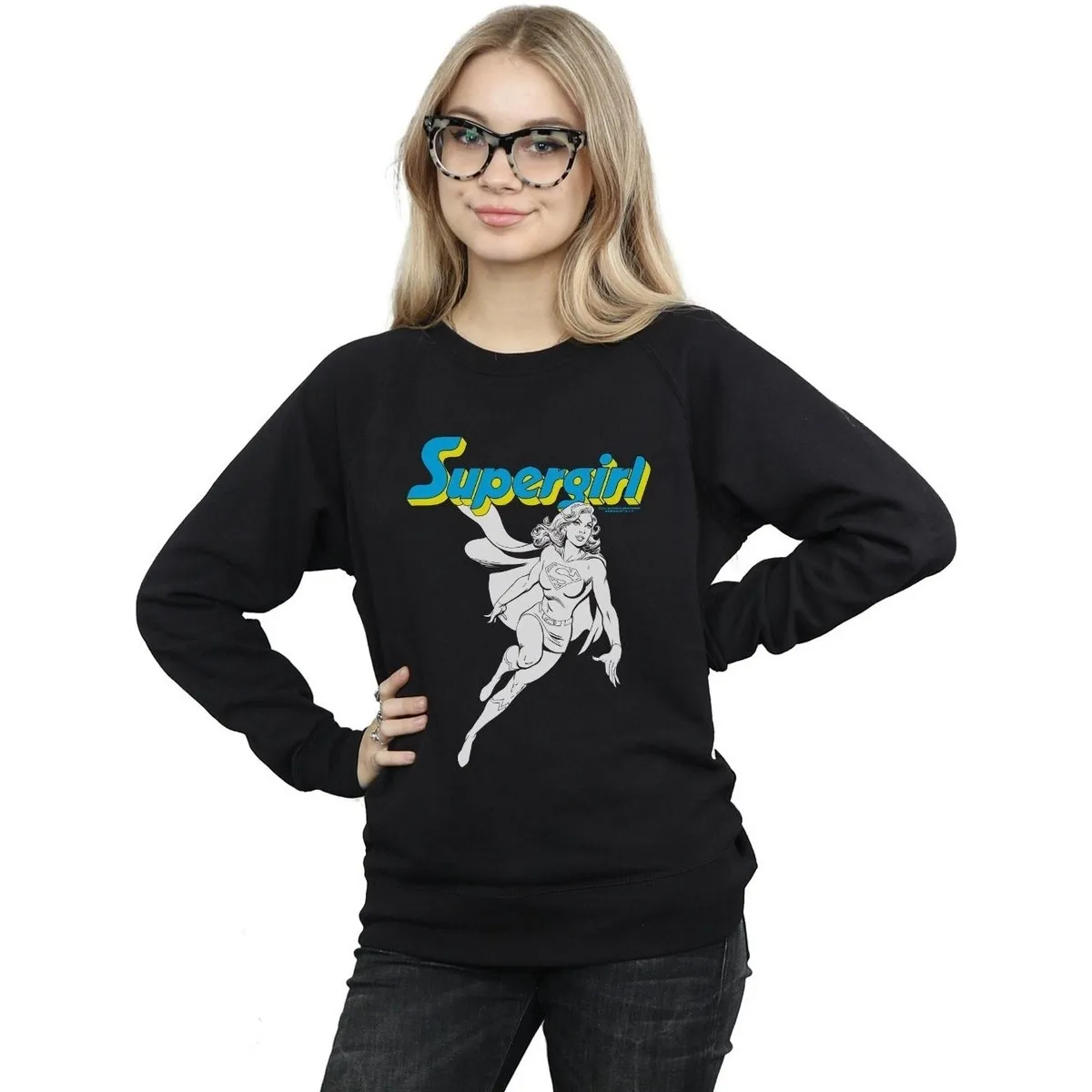 Supergirl Mono Action Pose