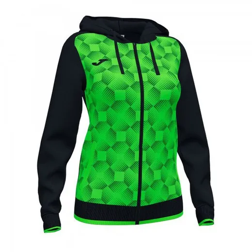 SUPERNOVA III ZIPUP HOODIE BLACK FLUOR GREEN