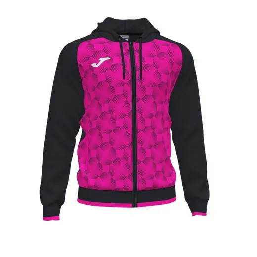 SUPERNOVA III ZIPUP HOODIE BLACK FLUOR PINK