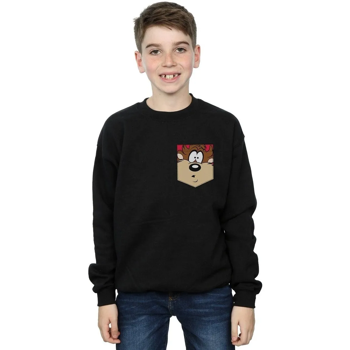 Tasmanian Devil Face Faux Pocket
