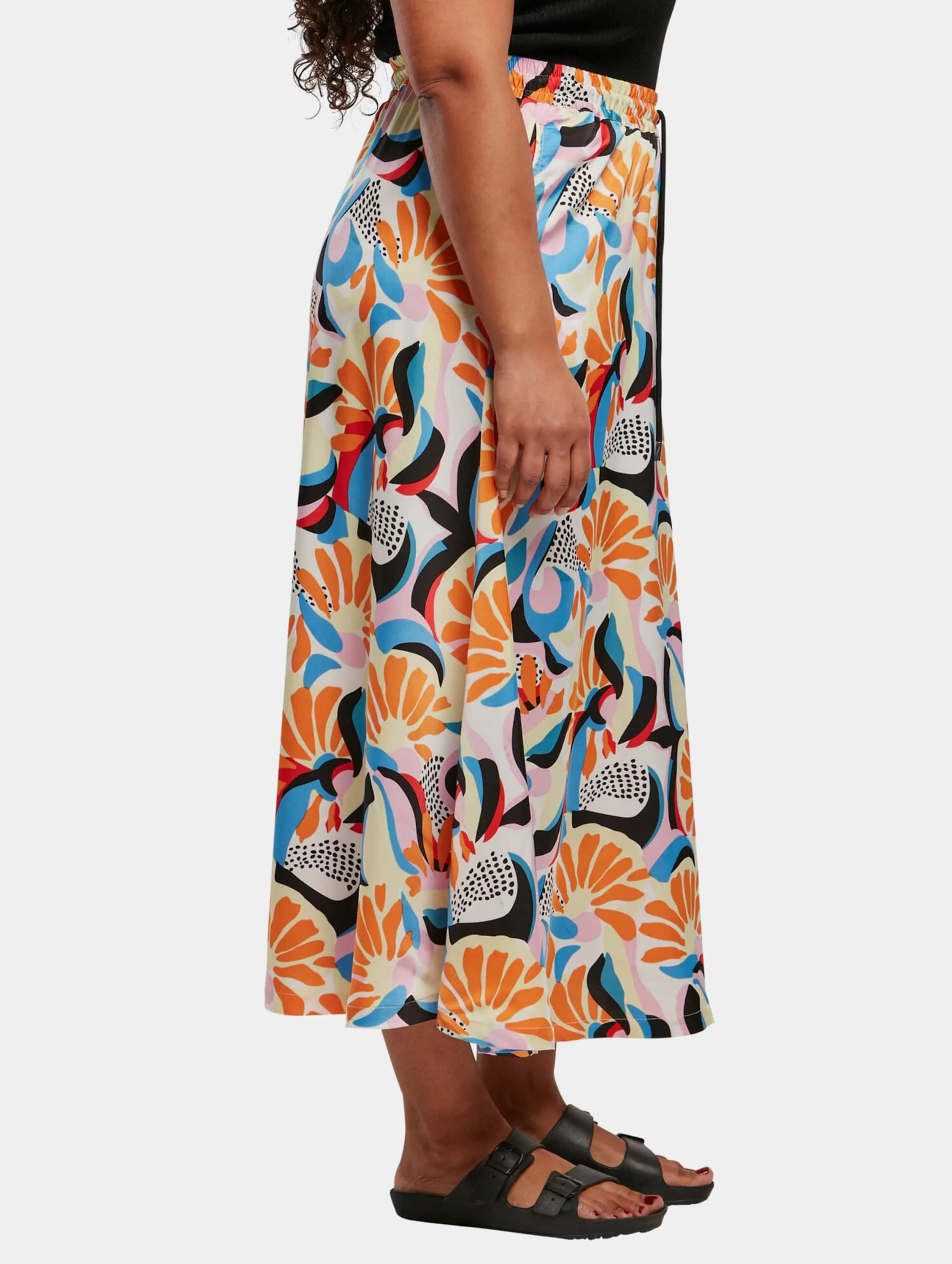 Urban Classics Ladies Aop Satin Midi