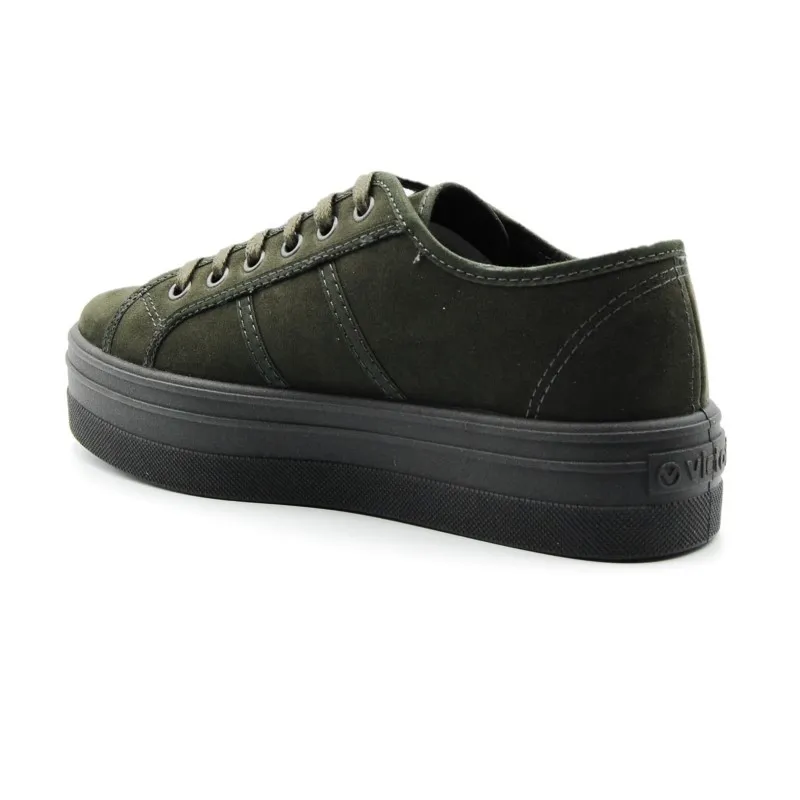 VICTORIA 109205 Negro, verde y gris. Deportiva mujer plataforma