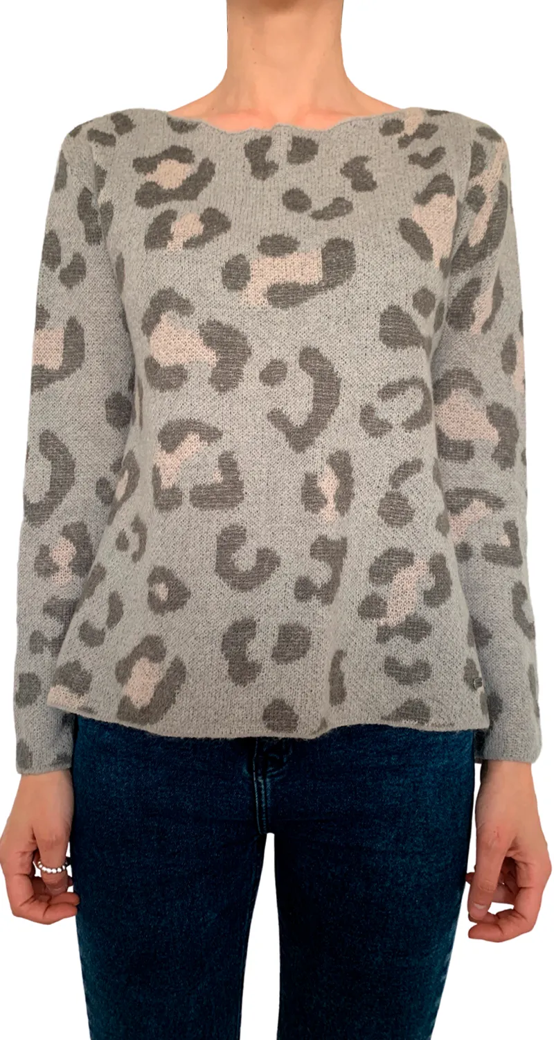WOMEN LIMITED Sweater Animal Print Gris