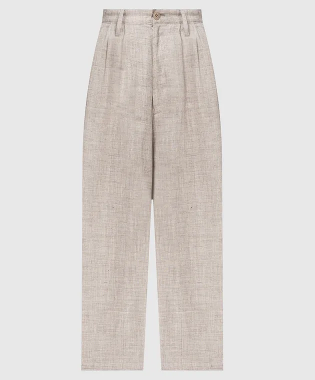 Y`S Yamamoto Beige linen pants