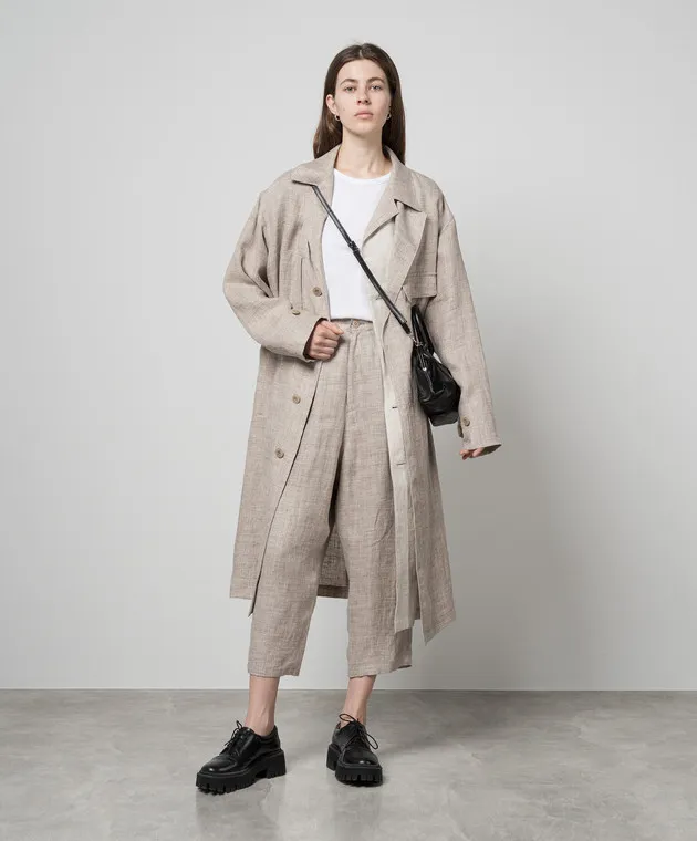 Y`S Yamamoto Beige linen pants