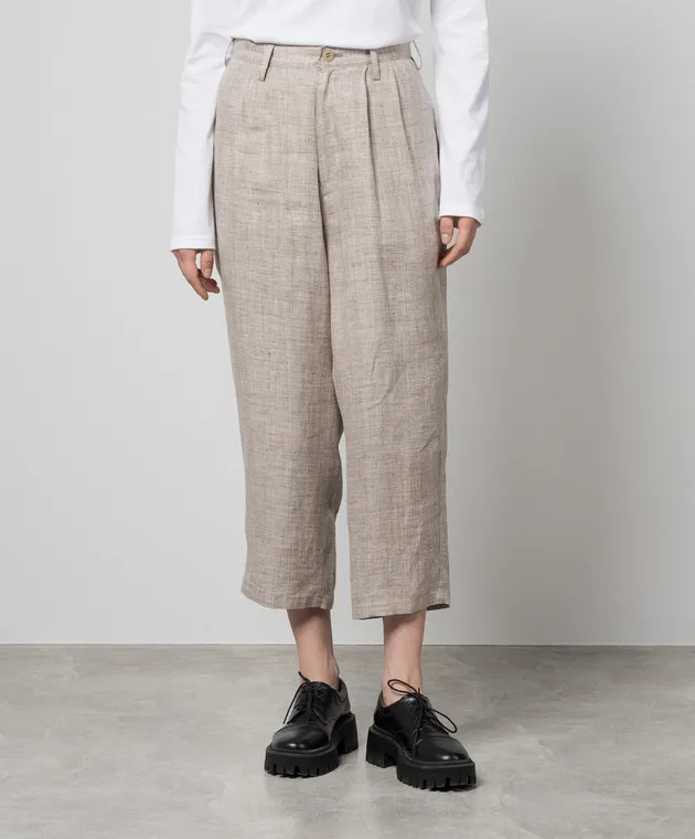 Y`S Yamamoto Beige linen pants
