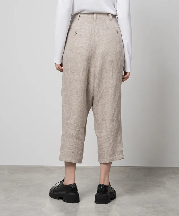 Y`S Yamamoto Beige linen pants