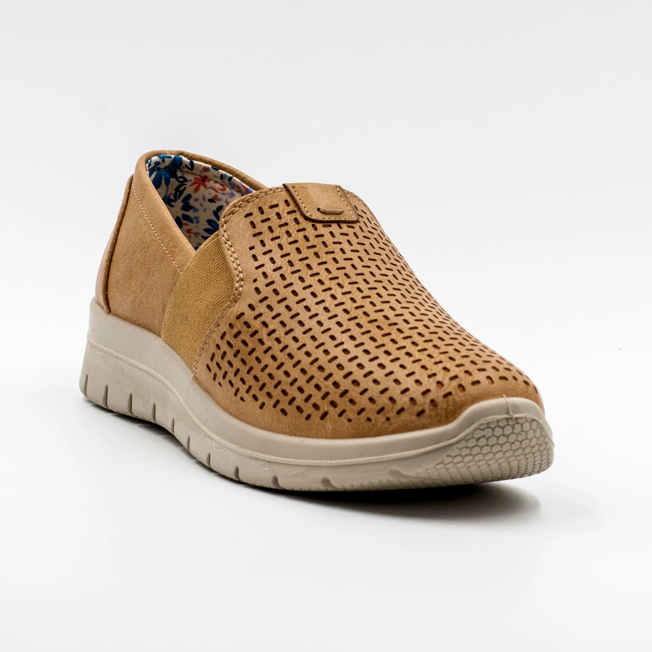 Zapato Passer de Mujer Calado con elastico color Tostado